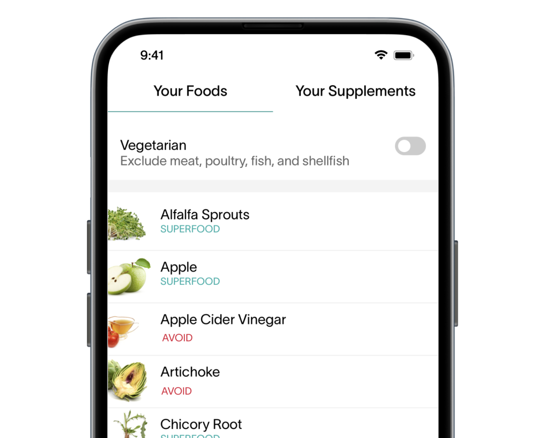 Viome - Your Foods Phone Screen - Half - Desktop